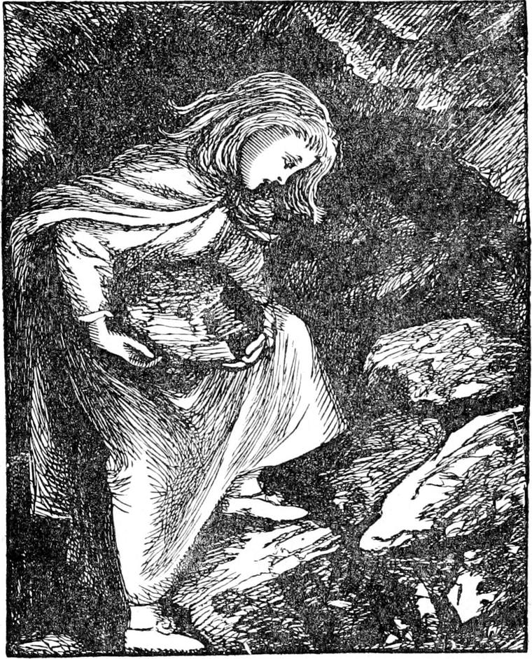 Deep in the mountain, Irene stoops to pull the loose stones away and follow her grandmother's thread.